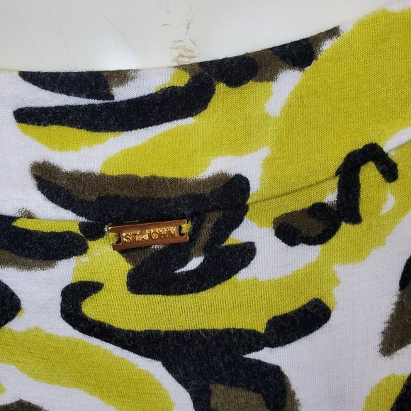 ST.JOHN Yellow Label 3/4 Sleeved Scoop Neck Top~Size M - Picture 6 of 8